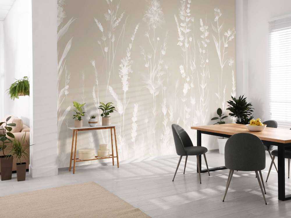 Lavender Glade Seamless Sand Beige