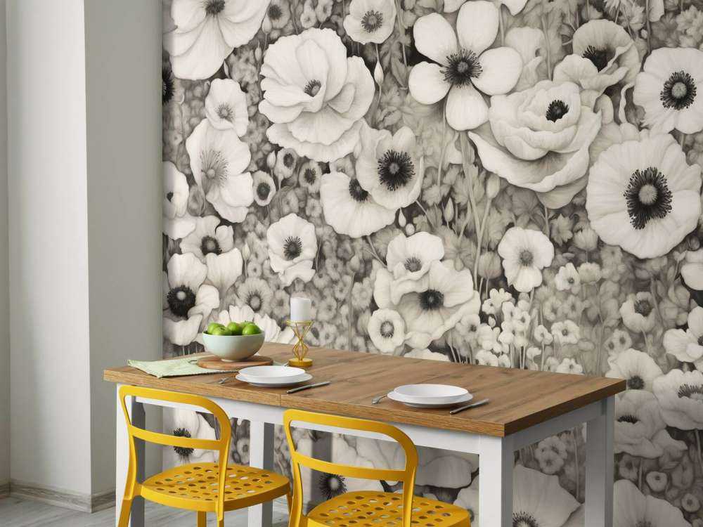 Poppy Tale Monochrome Dark Green