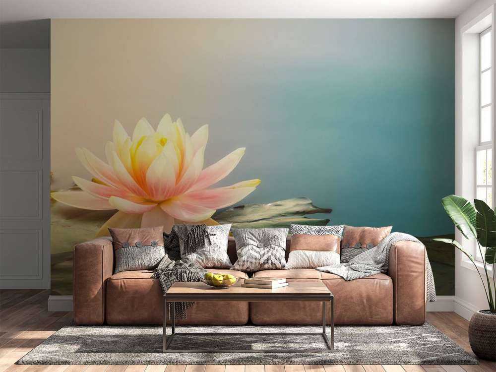 Vijver met lotusbloemen