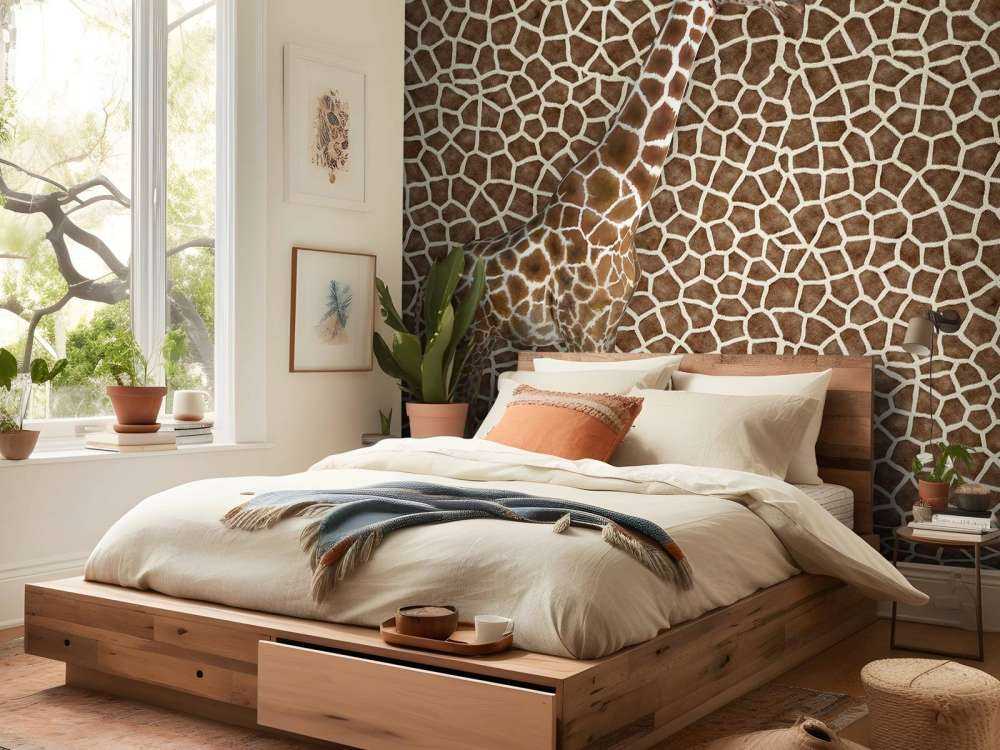 Gecamoufleerde giraffe