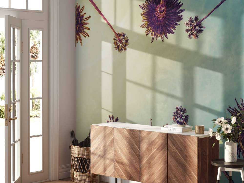 Onderaanzicht van palmbomen