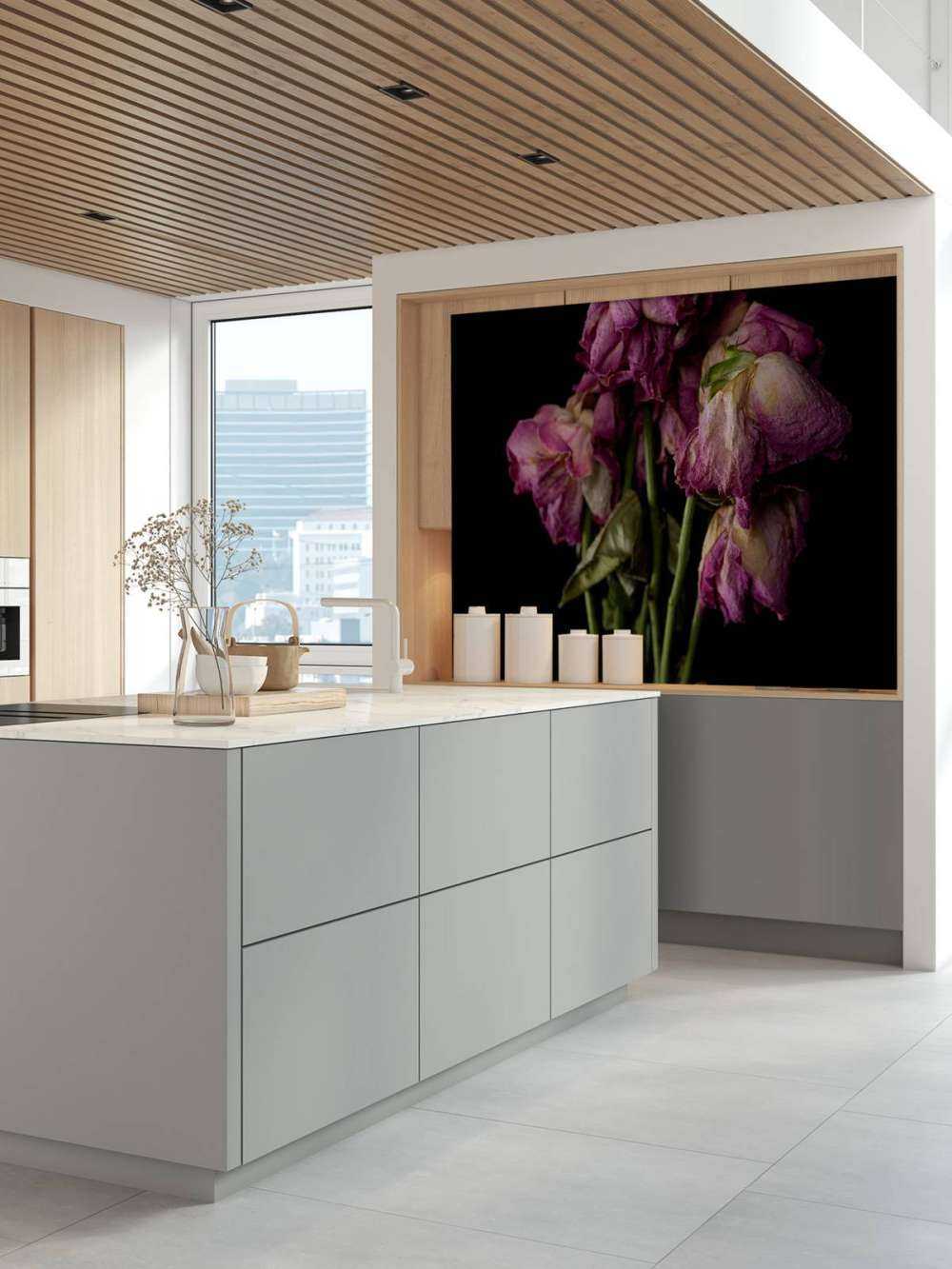 Gedroogde roze rozen