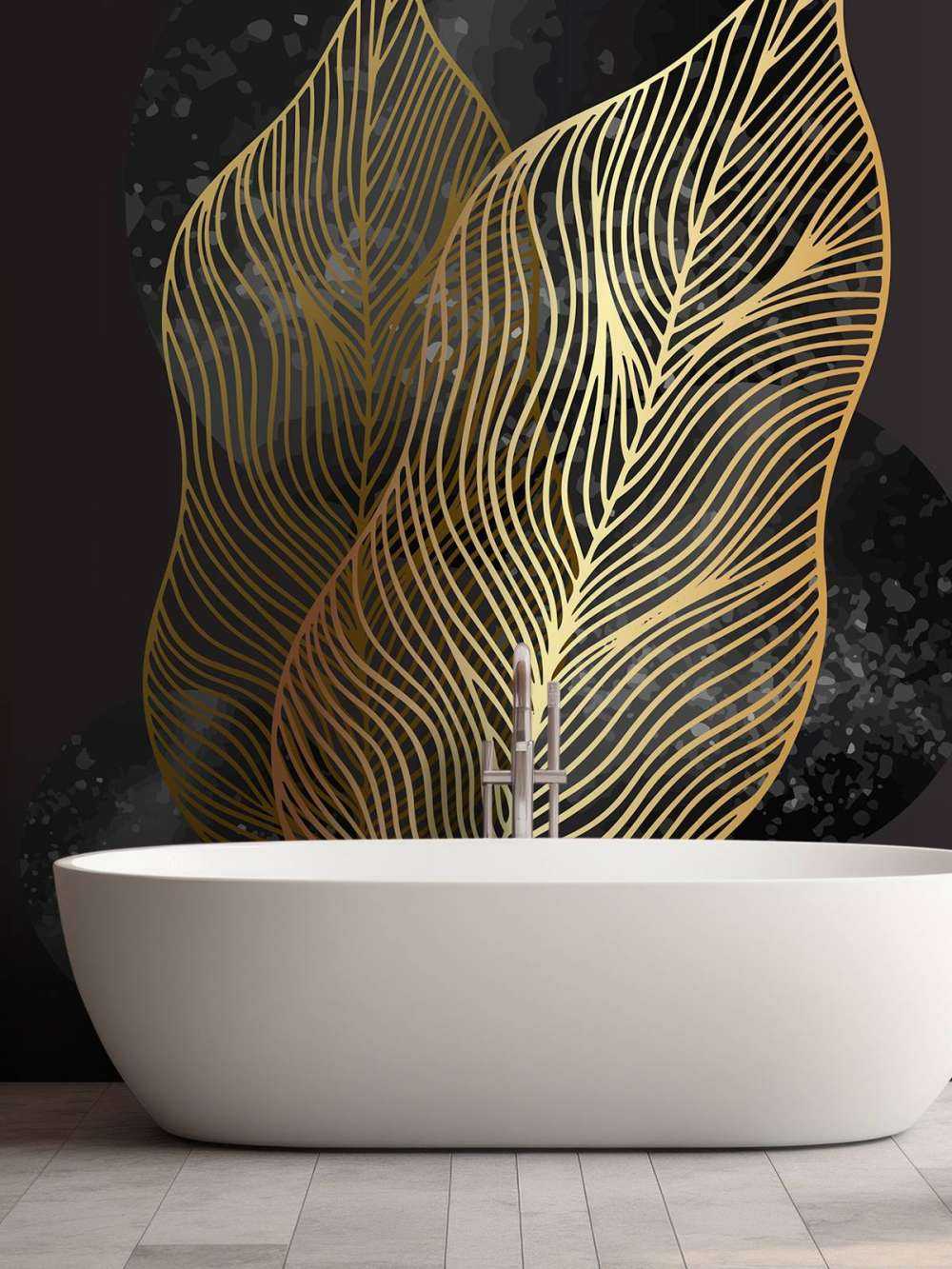 Abstracte gouden bladeren