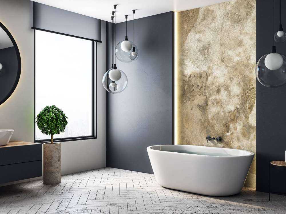 Gelaagde betonnen muur