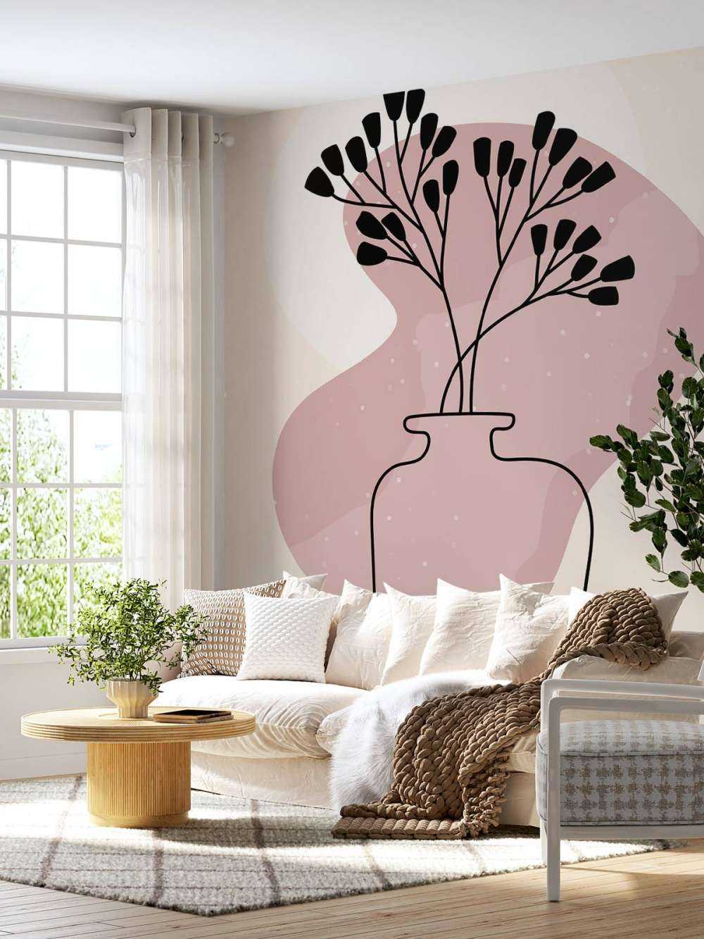 Minimalistische plant in een vaas