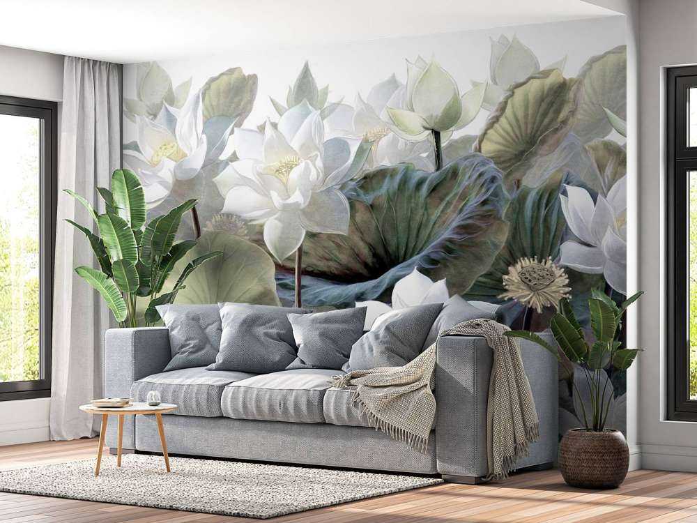 Schilderachtige lotusbloemen