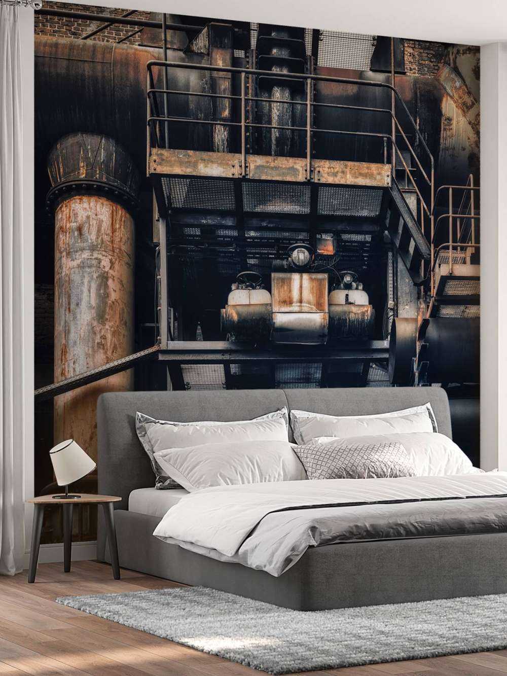 Buizen bij oude fabriek