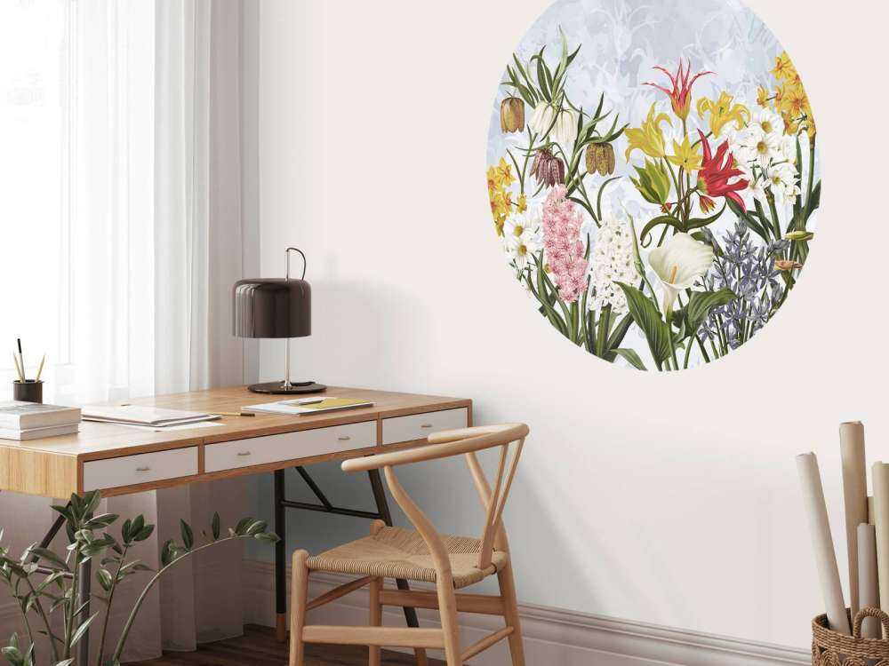 Spring Flowers - Cloudy Sky Blue