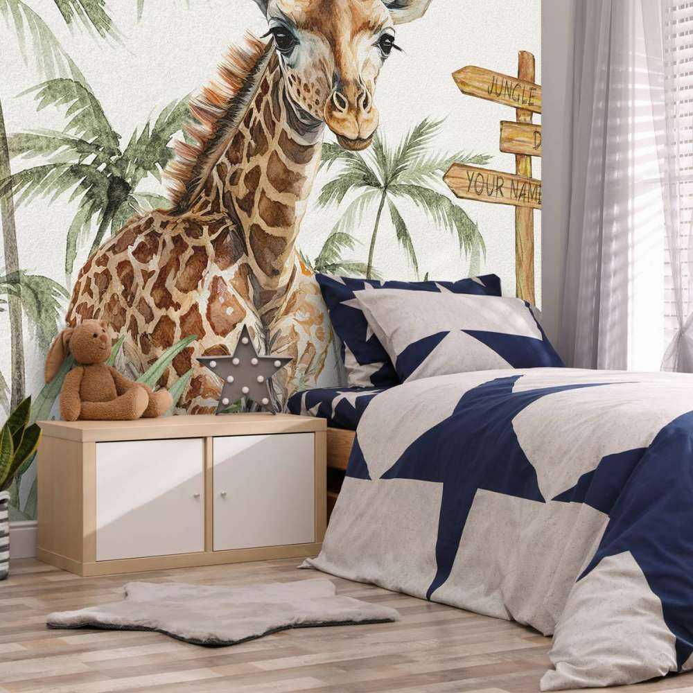 Baby giraffe in de jungle