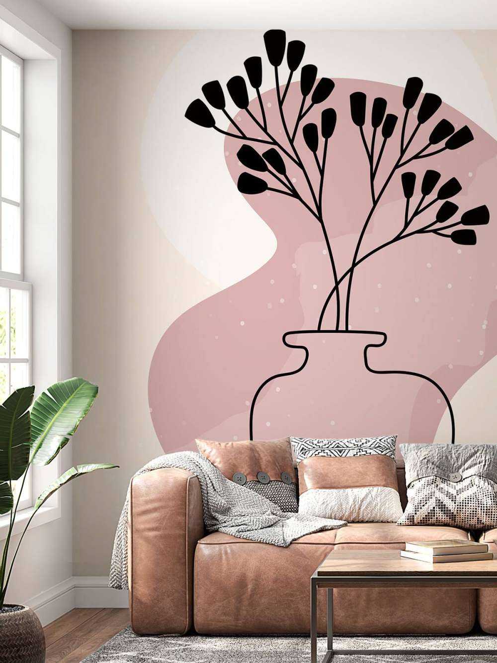 Minimalistische plant in een vaas