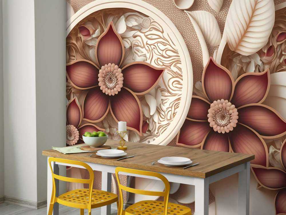 Bloemen en bladeren illustratie