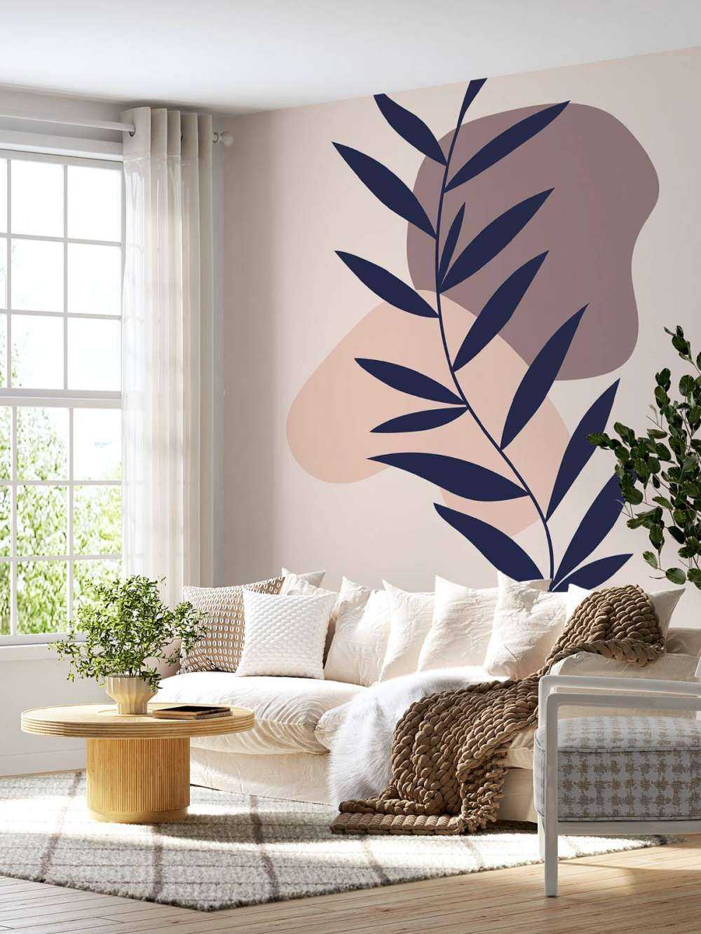 Blauwe plant en vormen