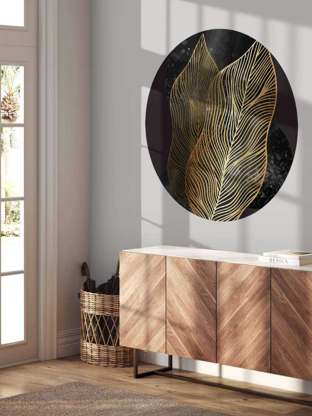 Abstracte gouden bladeren