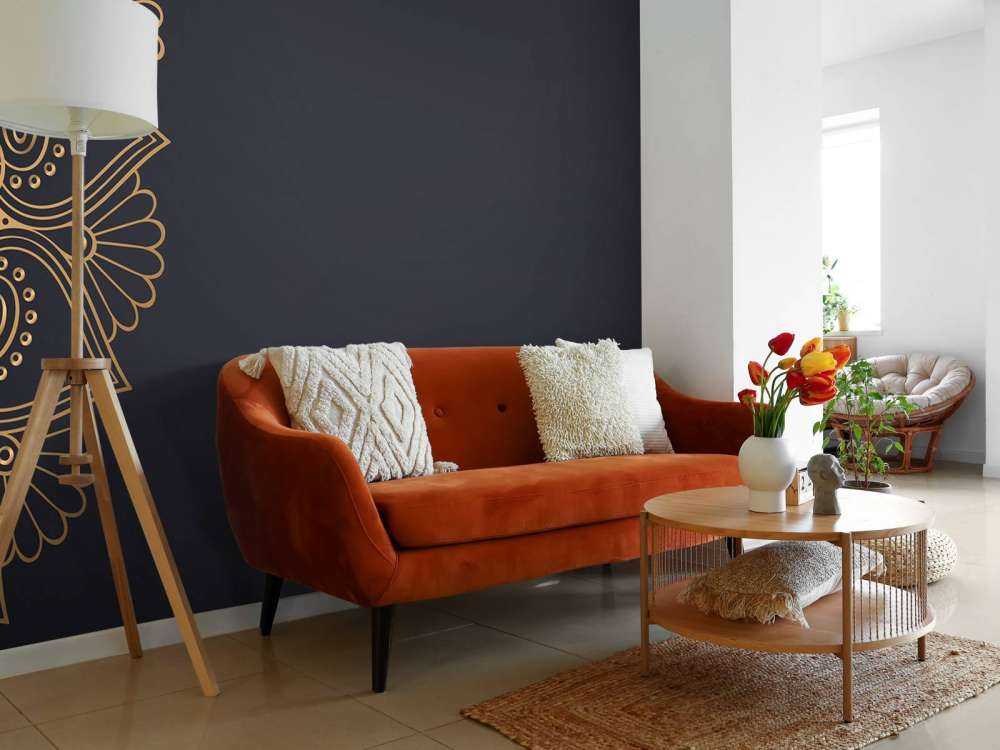 Mandela op blauw achtergrond