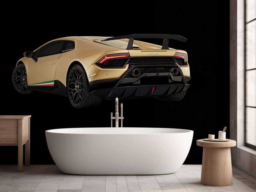 Lamborghini Huracán - Linker achterkant, zwart