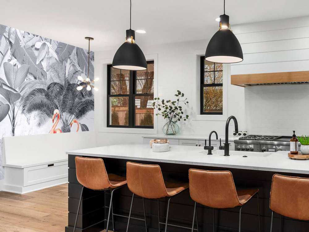 Jungle met flamingo's