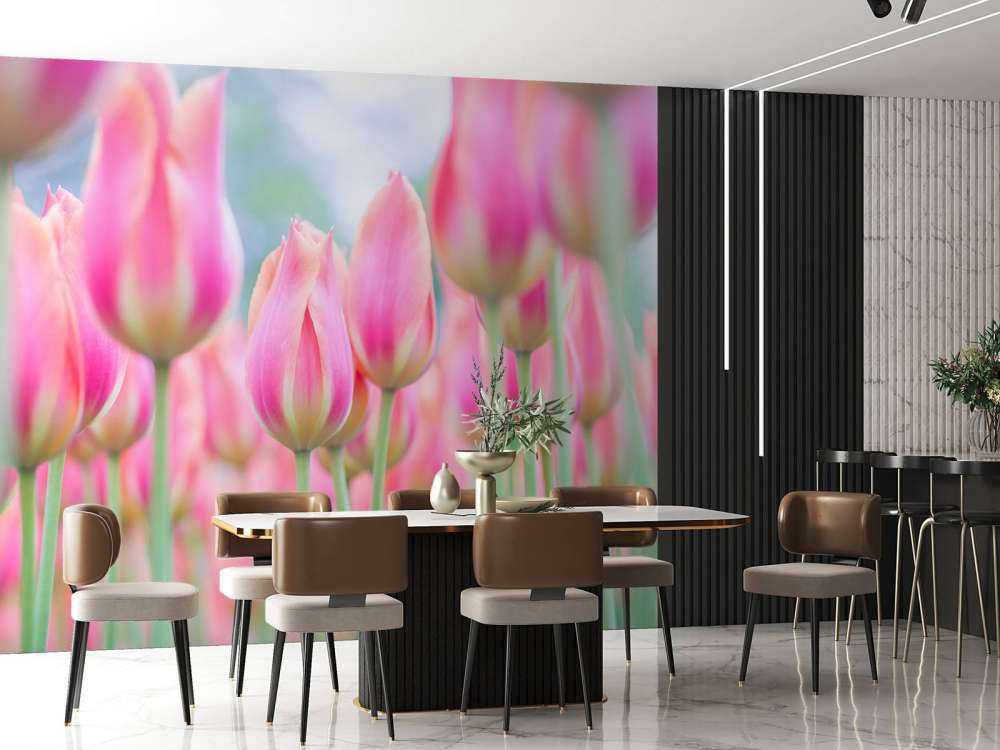 Close-up roze tulpen