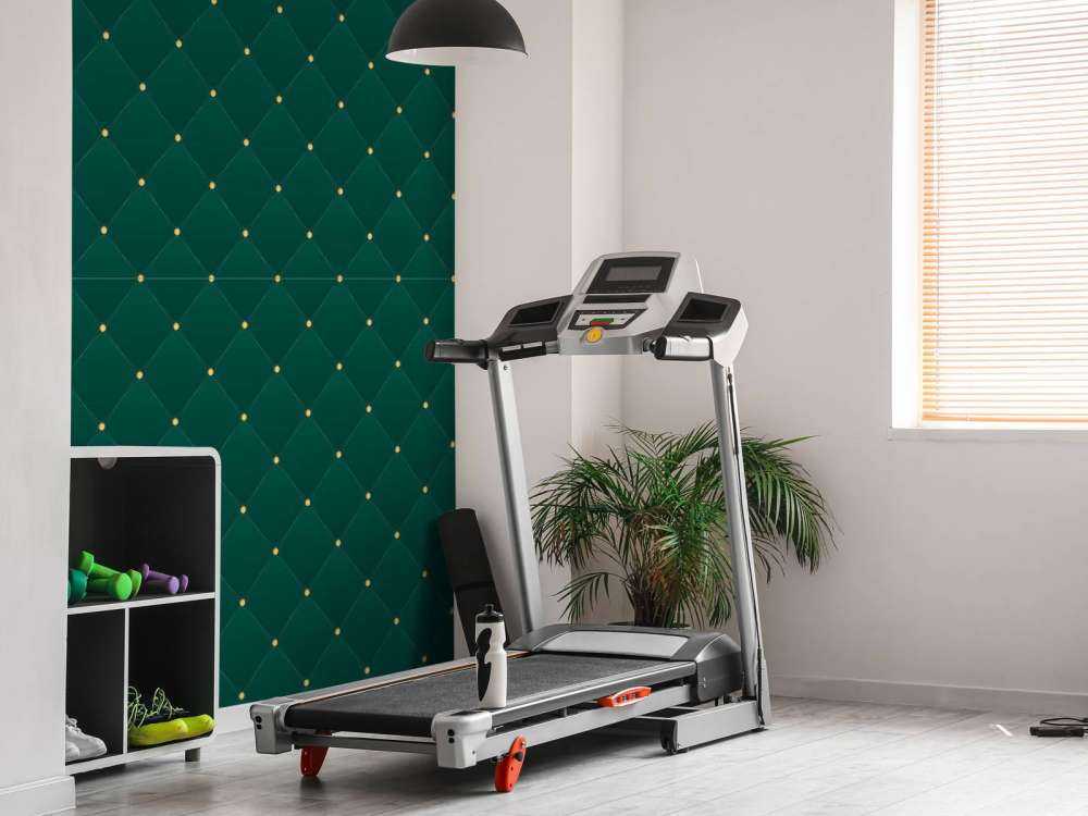 Donkergroen chesterfield patroon