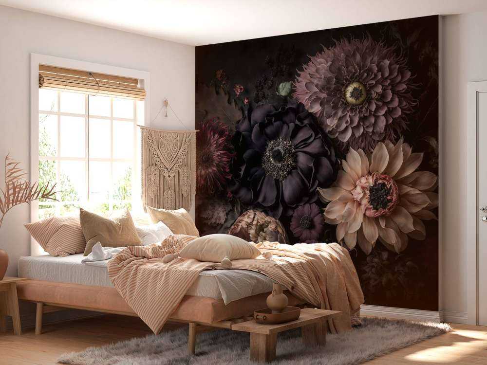 Dark moody flowers bohemian luxury