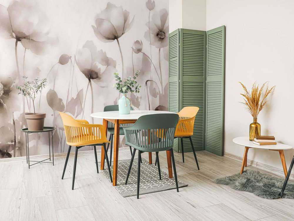 Ethereal meadow flowers light beige