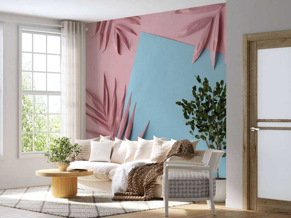 Geverfde palmbladeren