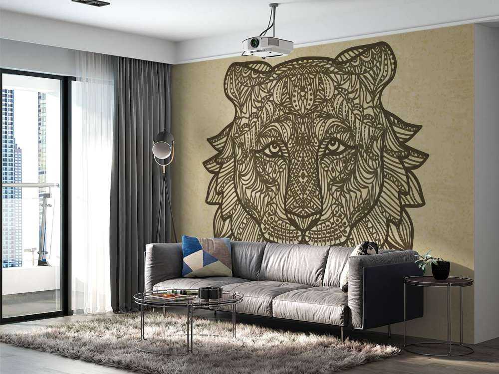 Tijger hoofd met een grunge achtergrond+