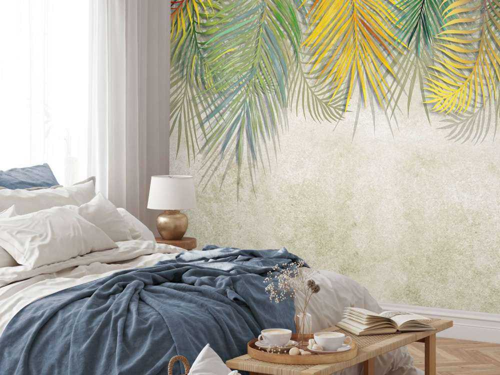 Regenboog palmbladeren