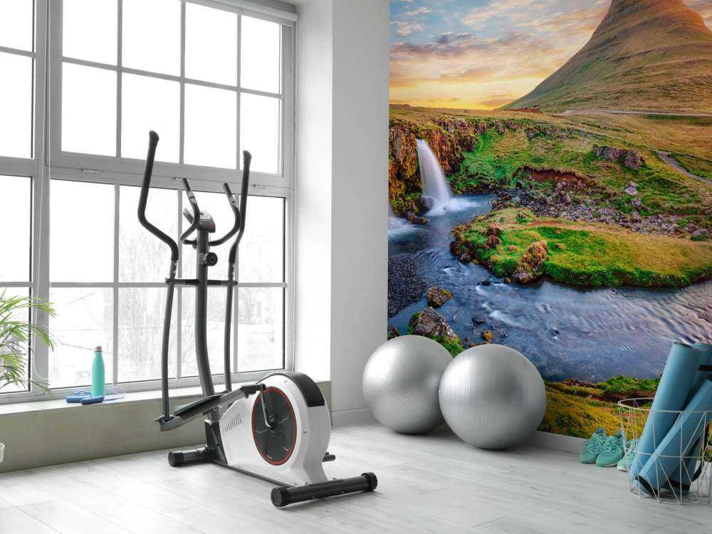 Prachtig landschap met waterval