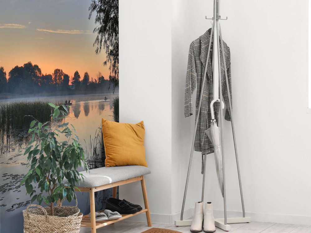 Natuurgebied in de vroege ochtend