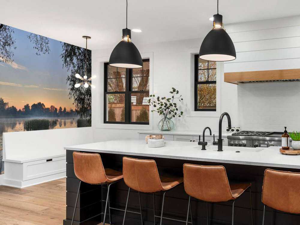 Natuurgebied in de vroege ochtend