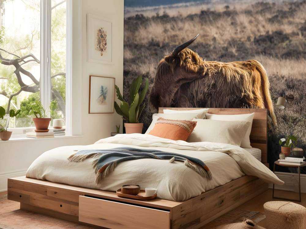 Schotse hooglander in het wild