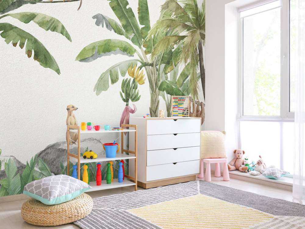 Jungle met kleurrijke dieren