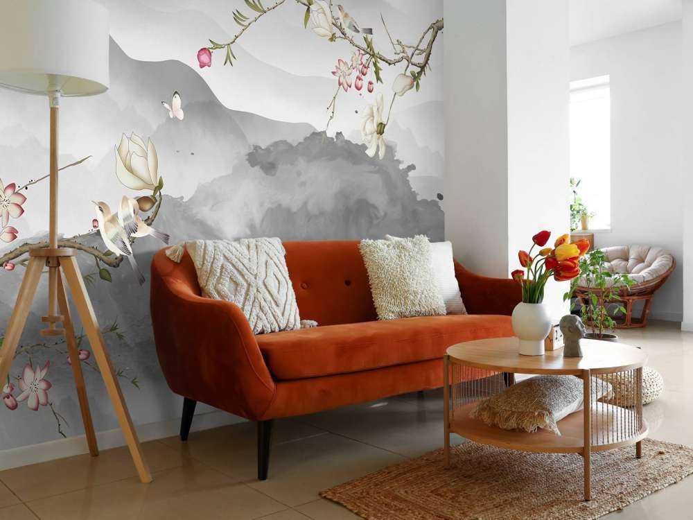 Grijze bergen en heuvels