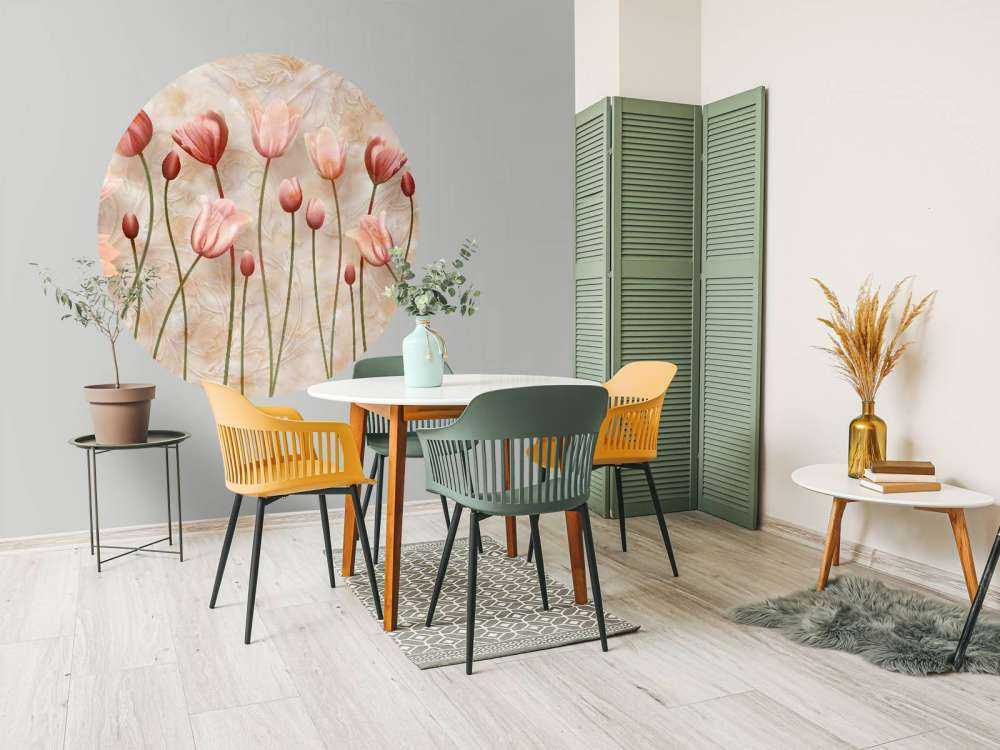 Roze wuivende tulpen