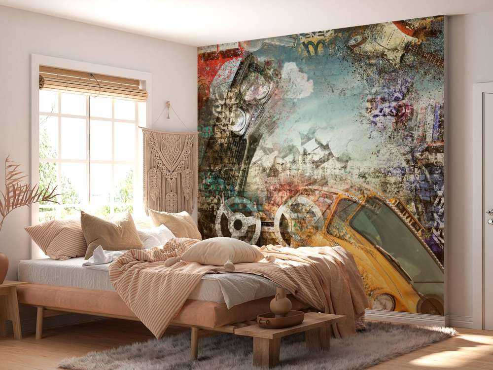 Hiphop en grunge graffiti creatie