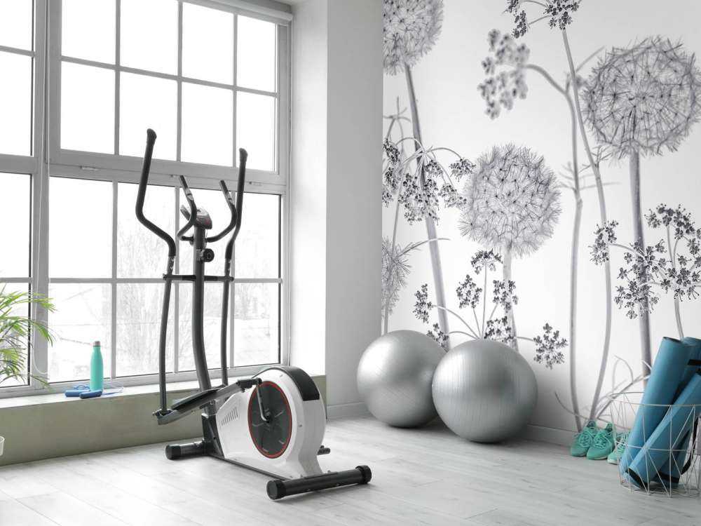 Meadow bloemen in zwart-wit