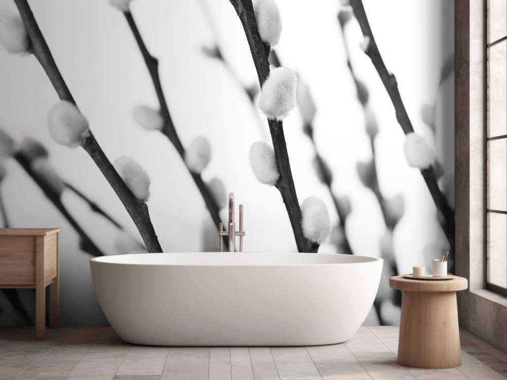 Boswilg in zwart-wit