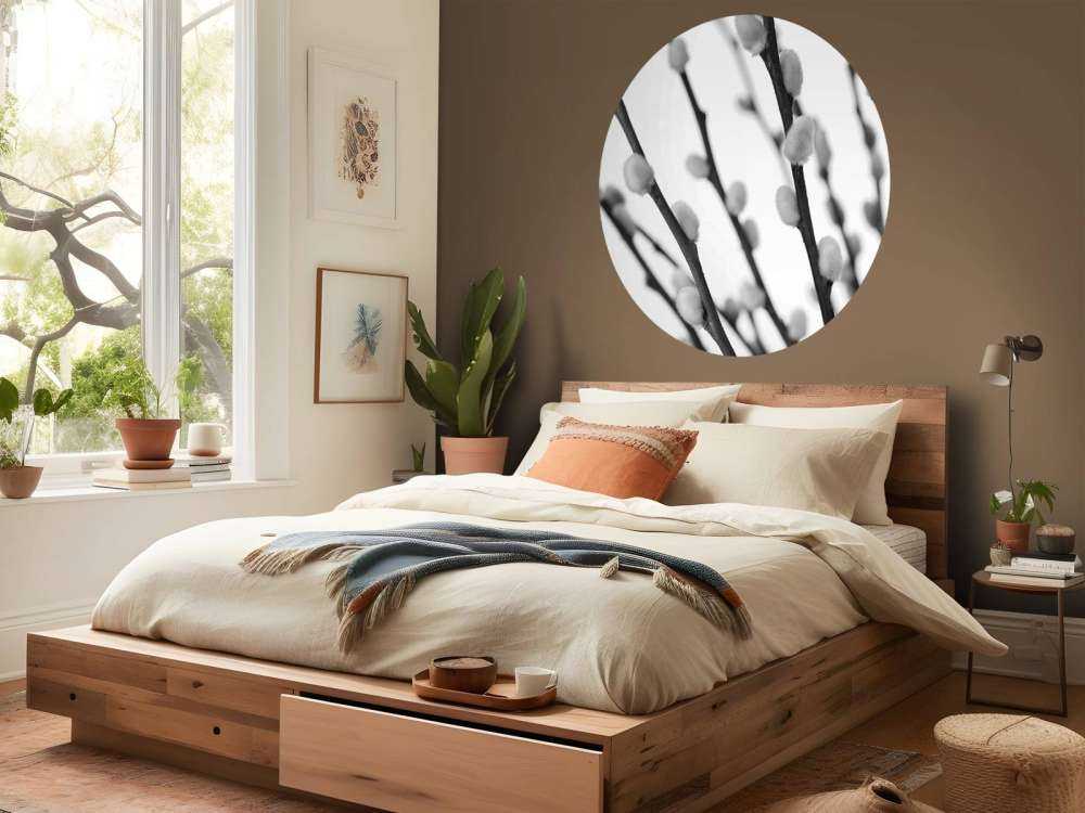 Boswilg in zwart-wit