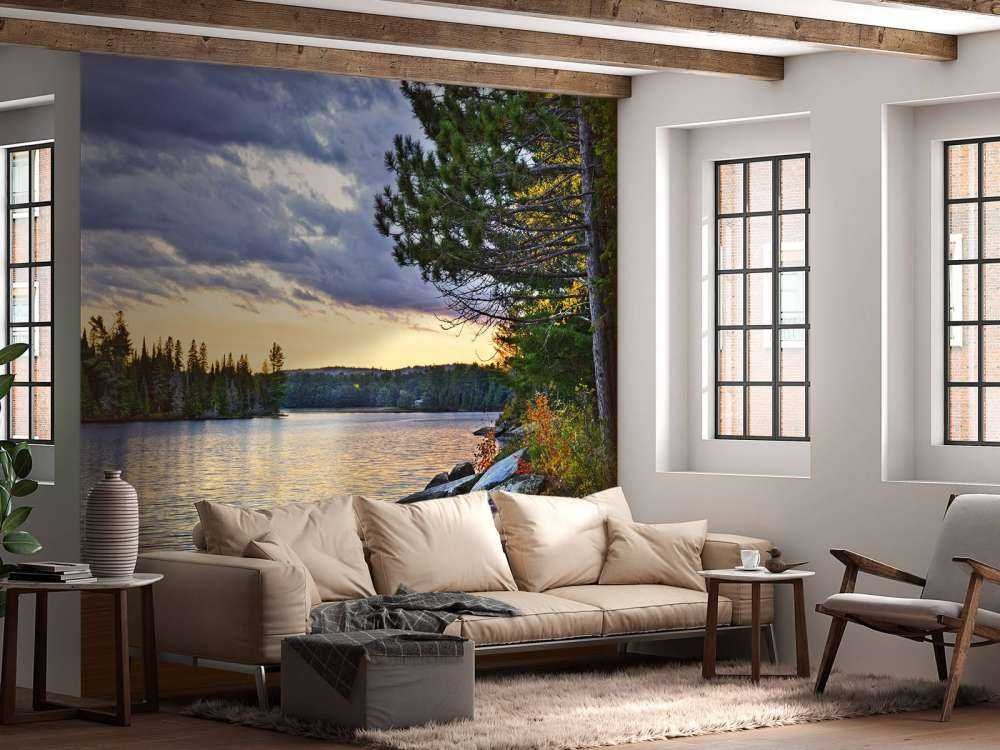 Zonsondergang aan het meer