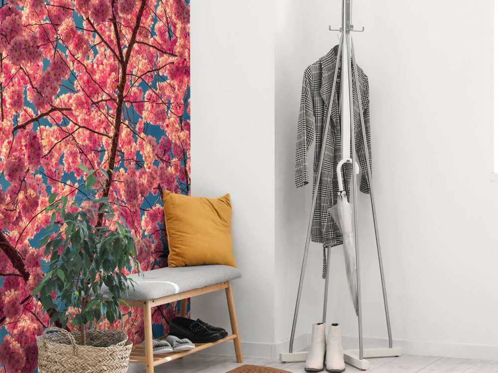 Felgekleurde roze bloesems