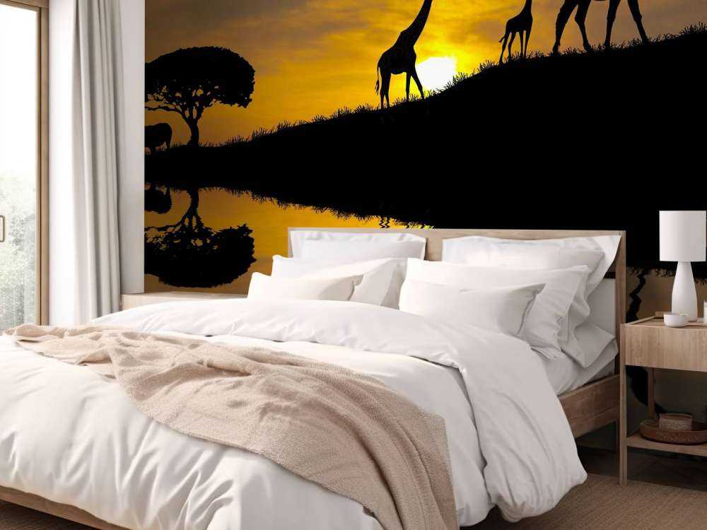 Zonsondergang in een tropisch gebied