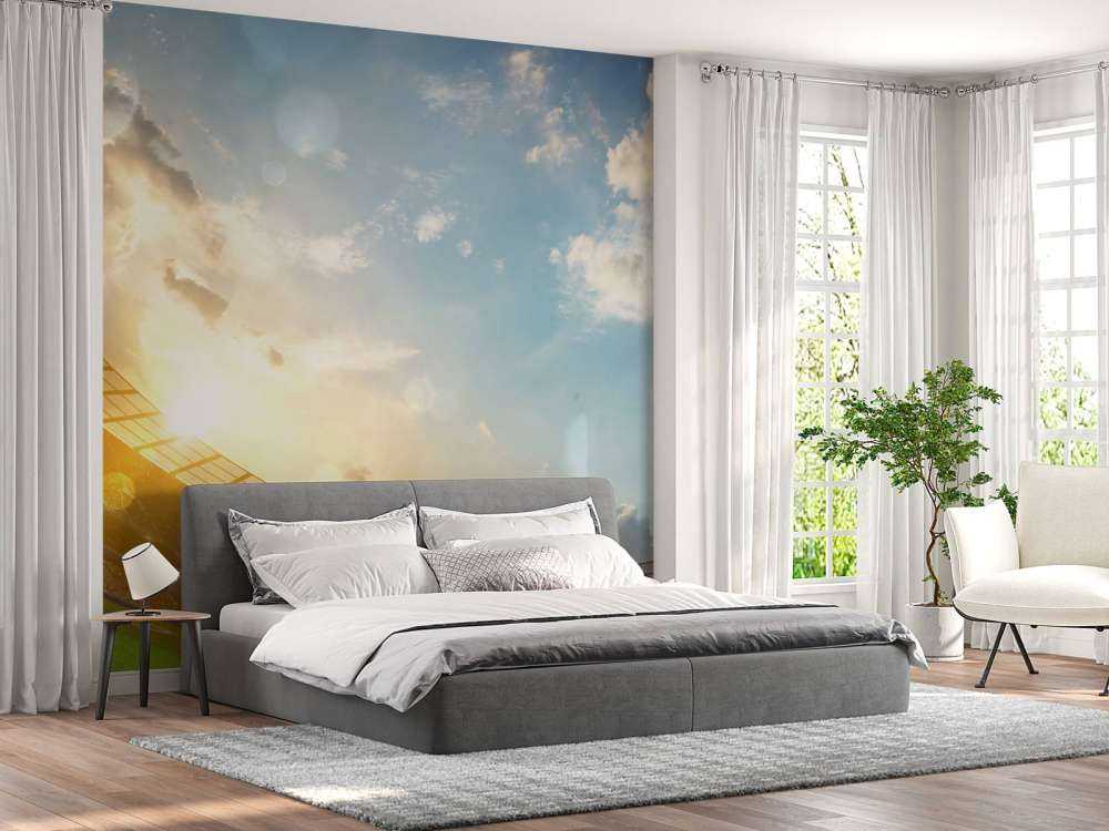 Voetbalstadion met zonsopkomst