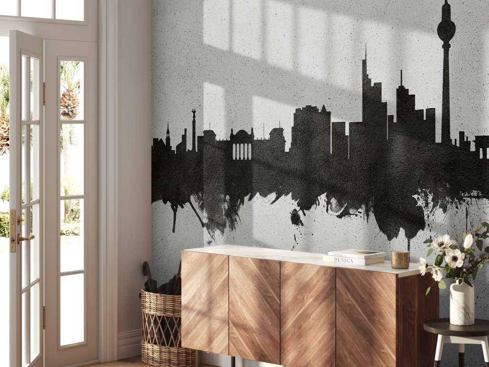 Waterverf skyline, Berlijn 