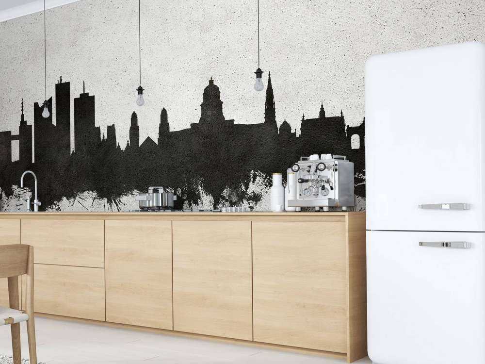 Waterverf skyline, Brussel