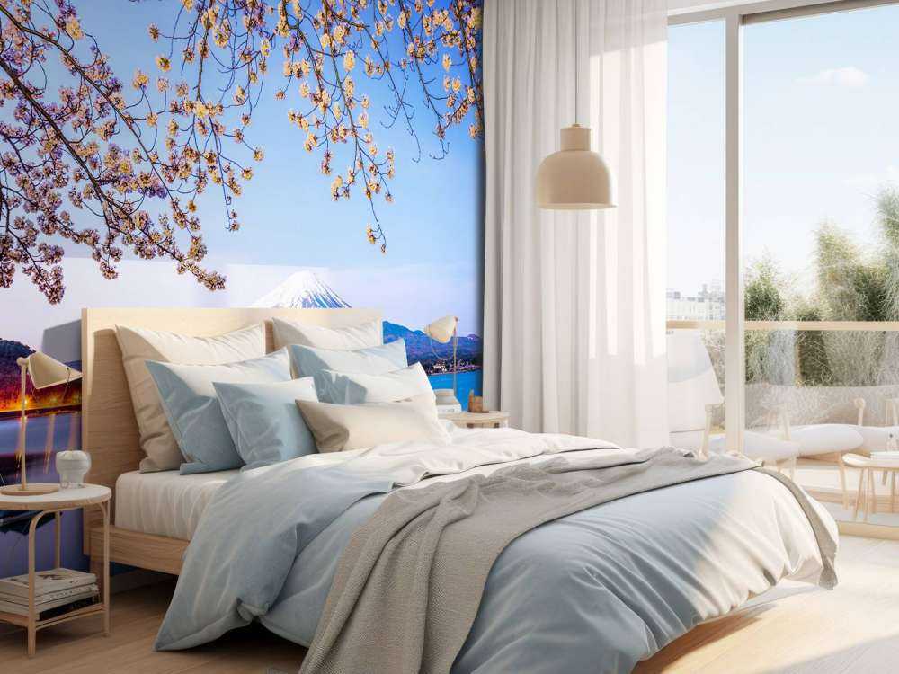 De Fuji berg aan het water