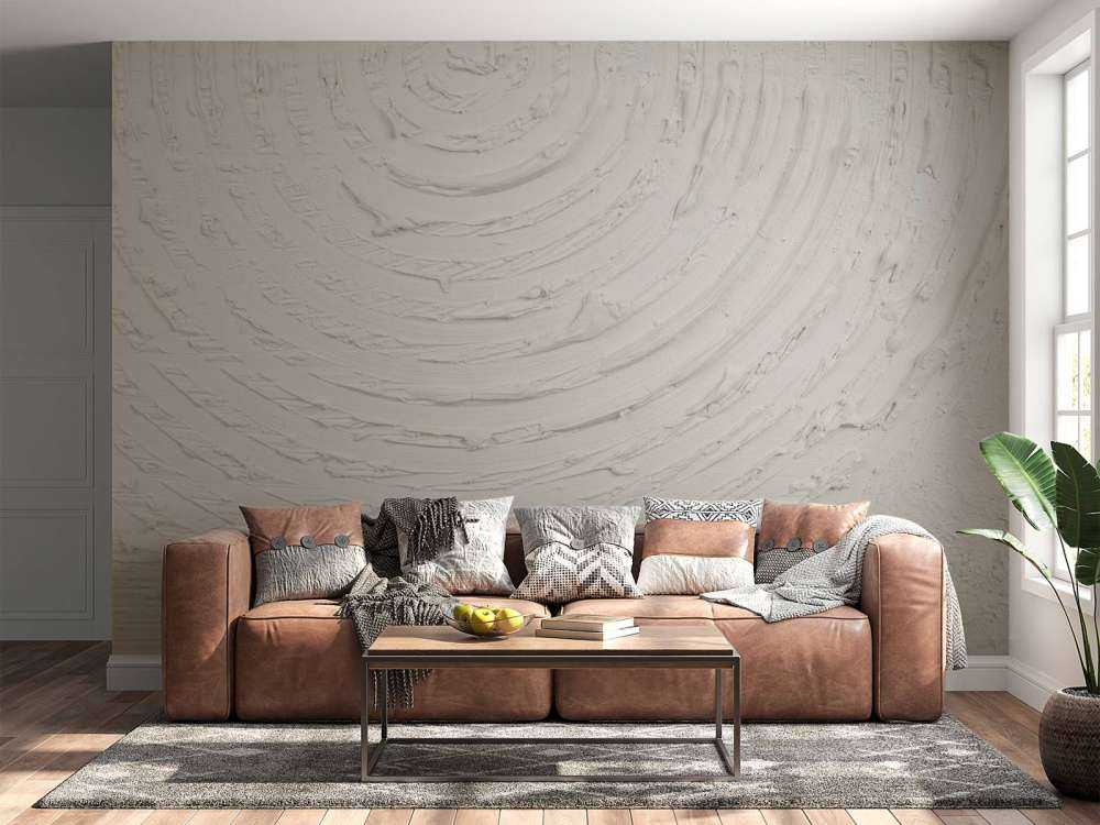 Ronde vormen en lijnen in off white