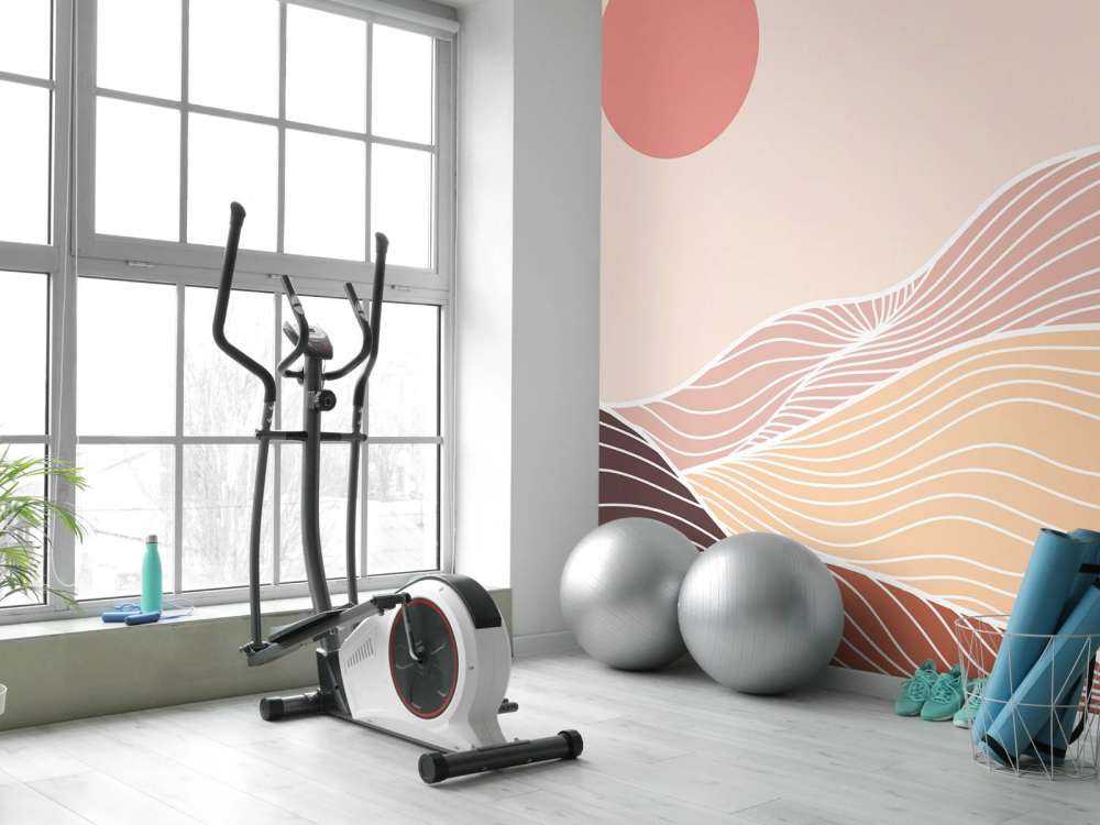 Lineart bergen met de zon