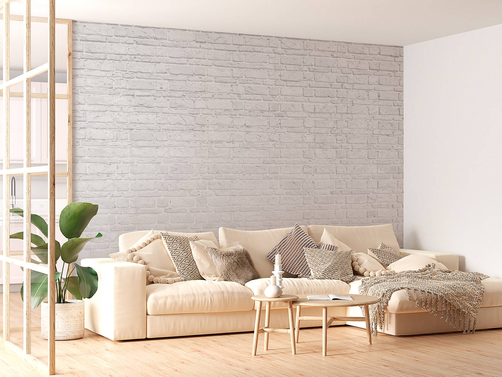 Witte stenen met oud beton