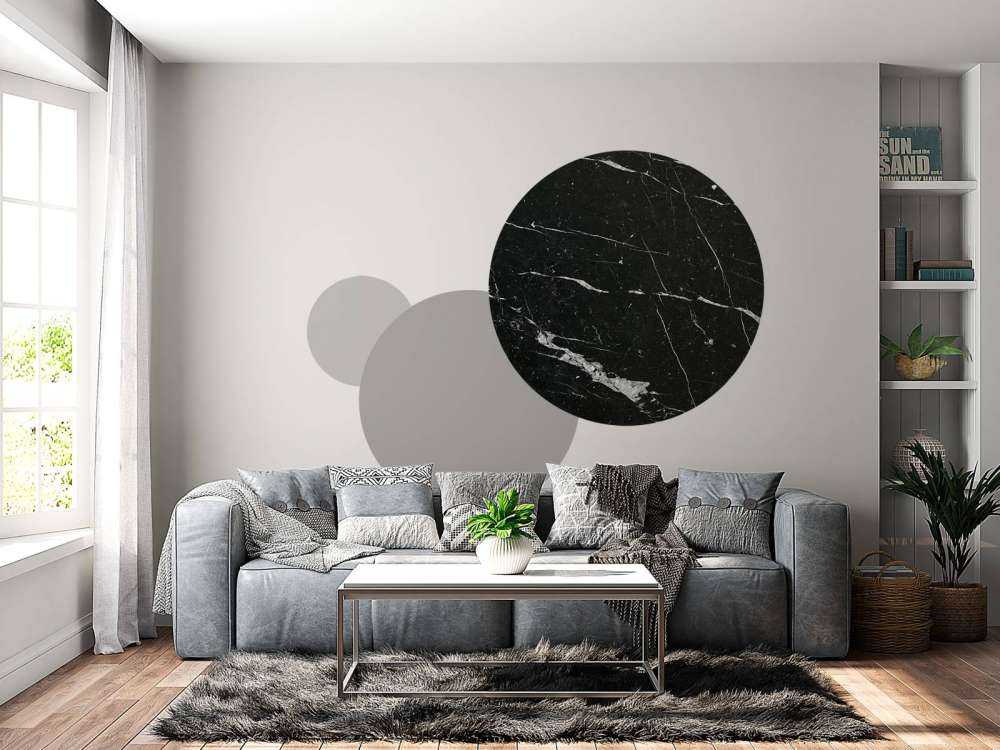 Zwart marmer met witte strepen