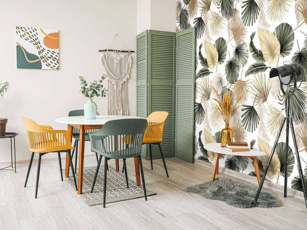 Gedroogde palmbladeren